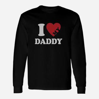 I Heart Love My Daddy Boy Girl Gift For Father Kids Unisex Long Sleeve | Crazezy AU