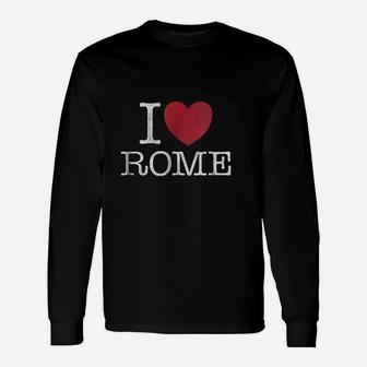 I Heart Rome Italy Vintage Unisex Long Sleeve | Crazezy