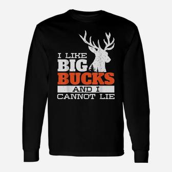 I Like Big Bucks Women Hunter Duck Hunt Unisex Long Sleeve | Crazezy UK