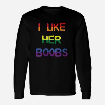 I Like Her Bobs Compliment Lgbt Matching Couples Unisex Long Sleeve | Crazezy