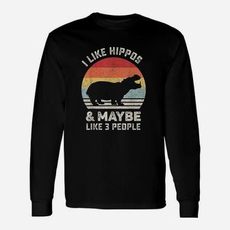 I Like Hippos Animal Hippo Lover Unisex Long Sleeve | Crazezy