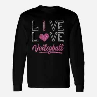 I Live Love Volleyball Unisex Long Sleeve | Crazezy CA
