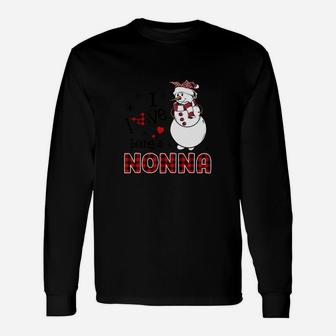 I Love Being A Nonna Snowman - Christmas Gift Sweatshirt Unisex Long Sleeve | Crazezy UK