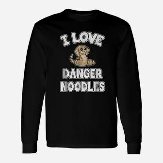 I Love Danger Noodles Cute Snake Unisex Long Sleeve | Crazezy AU