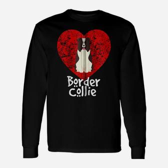 I Love My Border Collie Dog Breed Heart Lovers Gift Zip Hoodie Unisex Long Sleeve | Crazezy