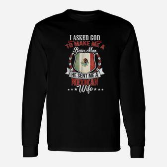 I Love My Mexican Wife Anniversary Unisex Long Sleeve | Crazezy