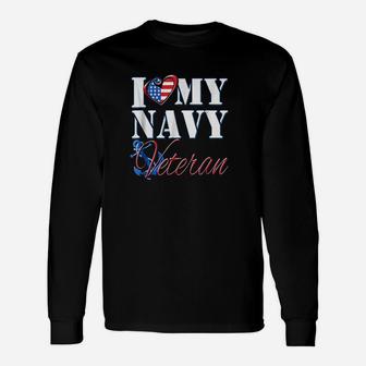 I Love My Navy Veteran Patriotic Sailor Unisex Long Sleeve | Crazezy DE