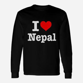 I Love Nepal Unisex Long Sleeve | Crazezy