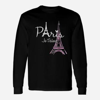 I Love Paris Eiffel Tower France Unisex Long Sleeve | Crazezy AU