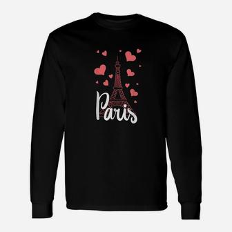 I Love Paris France Eiffel Tower Gift Unisex Long Sleeve | Crazezy UK