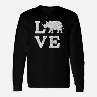 I Love Rhinos Unisex Long Sleeve | Crazezy CA