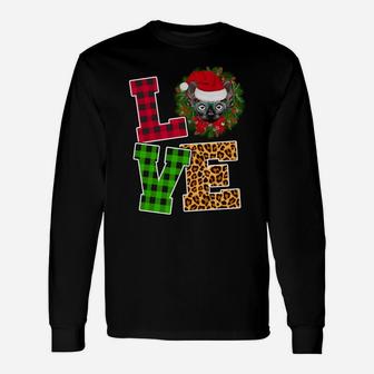 I Love Sphynx Cat Plaid Kitty Funny Ugly Christmas Gift Sweatshirt Unisex Long Sleeve | Crazezy