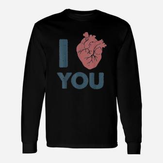 I Love You Anatomical Human Heart Unisex Long Sleeve | Crazezy