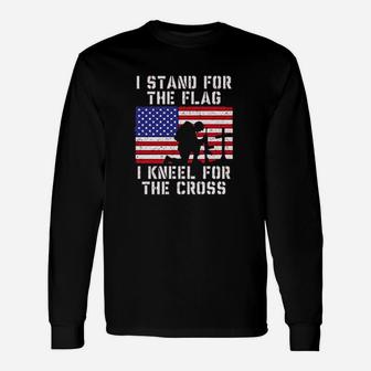 I Stand For The Flag I Kneel For The Cross Unisex Long Sleeve | Crazezy AU