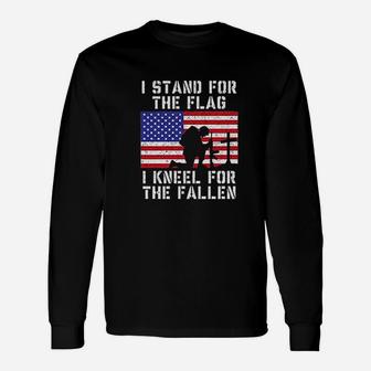 I Stand For The Flag I Kneel For The Fallen Americana Unisex Long Sleeve | Crazezy