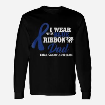 I Wear Dark Blue For My Dad Shirt Unisex Long Sleeve | Crazezy