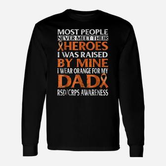 I Wear Orange For My Dad Rsdcrp Awareness T Shirt Unisex Long Sleeve | Crazezy DE