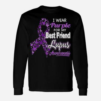 I Wear Purple For My Best Friend - Lupus Awareness Unisex Long Sleeve | Crazezy