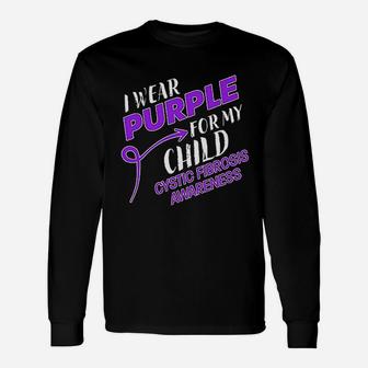 I Wear Purple For My Child Unisex Long Sleeve | Crazezy UK