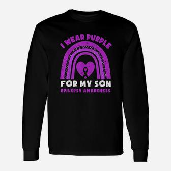 I Wear Purple For My Son Unisex Long Sleeve | Crazezy DE