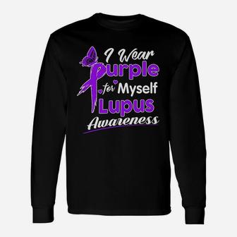 I Wear Purple For Myself Unisex Long Sleeve | Crazezy DE