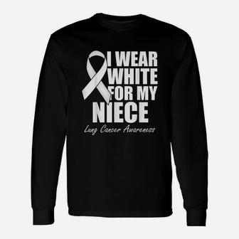 I Wear White For My Niece Unisex Long Sleeve | Crazezy CA