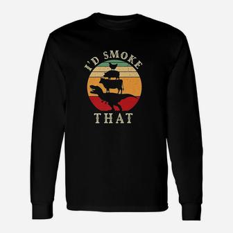 I Would Smok That Funny Bbq Vintage Meat Smoker Grill Gift Unisex Long Sleeve | Crazezy