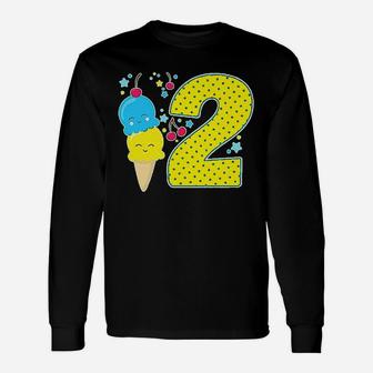 Ice Cream Second Birthday Unisex Long Sleeve | Crazezy