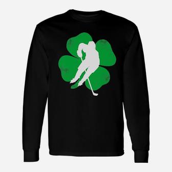 Ice Hockey St Patricks Day Long Sleeve T-Shirt - Thegiftio UK