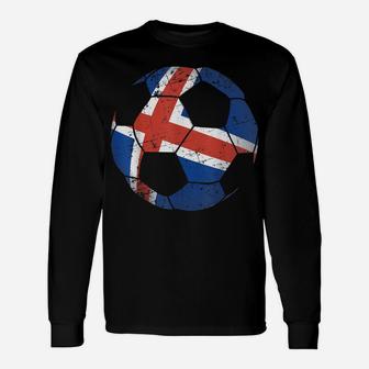 Iceland Soccer Ball Flag Jersey - Icelandic Football Unisex Long Sleeve | Crazezy DE