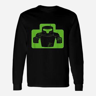 Iconic Twin Fisted Robot Ready To Fight A Battle Unisex Long Sleeve | Crazezy