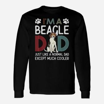I'm A Beagle Dad Retro Beagle Dog Dad Funny Father's Day Unisex Long Sleeve | Crazezy