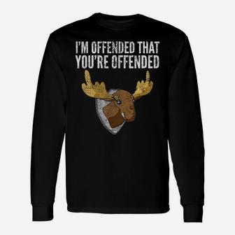 I'm Offended That You're Offended, Distressed Look Unisex Long Sleeve | Crazezy CA