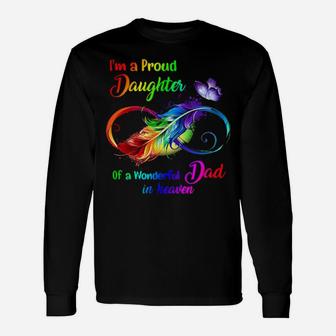 I'm A Proud Granddaughter Of A Wonderful Dad In Heaven Long Sleeve T-Shirt - Monsterry UK