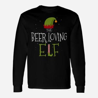 I'm The Beer Loving Elf Christmas Funny Matching Group Xmas Unisex Long Sleeve | Crazezy AU
