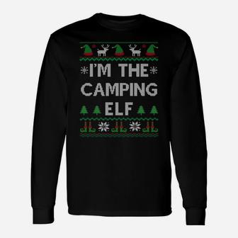 I'm The Camping Elf Funny Camper Camp Lover Ugly Christmas Sweatshirt Unisex Long Sleeve | Crazezy AU