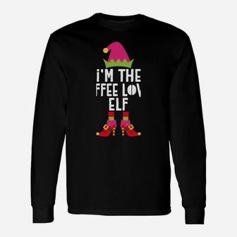 I'm The Coffee Lover Elf Matching Christmas Costume Unisex Long Sleeve | Crazezy