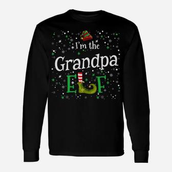 I'm The Grandpa Elf Funny Group Matching Family Pj Xmas Gift Sweatshirt Unisex Long Sleeve | Crazezy CA