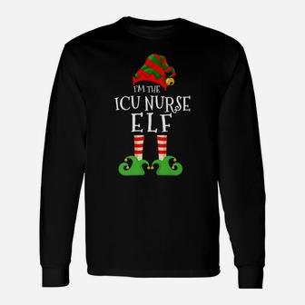 I'm The Icu Nurse Elf Cool Matching Christmas Pajama Costume Unisex Long Sleeve | Crazezy