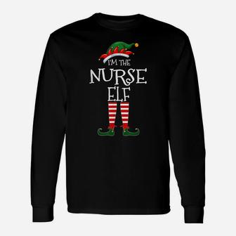I'm The Nurse Elf Matching Funny Family Elf Christmas Gifts Unisex Long Sleeve | Crazezy