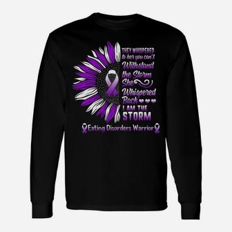 I'm The Storm Eating Disorder Recovery Warrior Purple Ribbon Sweatshirt Unisex Long Sleeve | Crazezy