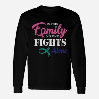 In This Family No One Fight Alone Unisex Long Sleeve | Crazezy