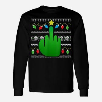 Inappropriate Ugly Christmas Sweater Style Funny Unisex Long Sleeve | Crazezy