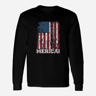 Independence Day Us American Flag Unisex Long Sleeve | Crazezy CA