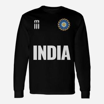 Indian Cricket Supporters T Shirt Jersey India Cricket Fans Unisex Long Sleeve | Crazezy UK