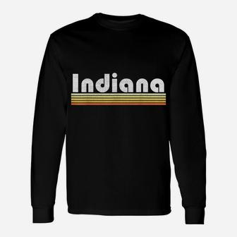 Indiana Retro Style State Vintage Pride 70S 80S Home Gift Unisex Long Sleeve | Crazezy UK