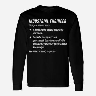 Industrial Engineer Definition Funny Noun Meaning Gifts Unisex Long Sleeve | Crazezy CA