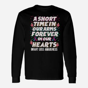 Infant Loss Time Short Pregnancy Baby Miscarriage Long Sleeve T-Shirt - Monsterry