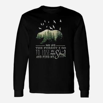 Into The Forest I Go Hiking Camping Nature Lover Gift Unisex Long Sleeve | Crazezy CA