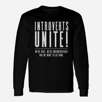 Introverts Unite Unisex Long Sleeve | Crazezy